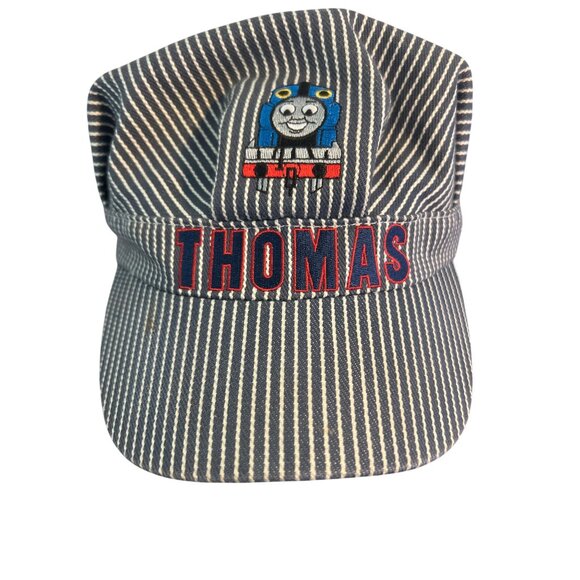Thomas The Train Conductor Hat For Kids With Stripes & Embroidered Patch READ - Picture 1 of 8